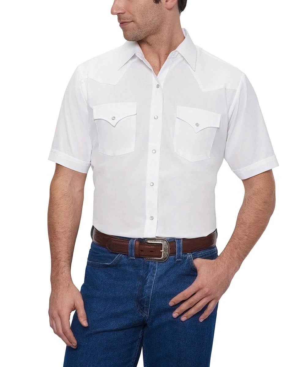 Ely Walker Men's White Western Snap Shirt 3 Ely Walker Men's White Western Snap Shirt
