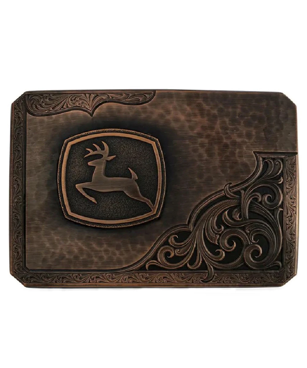 Montana Silversmiths Men's John Deere Leaping Buck Attitude Buckle 3 Montana Silversmiths Men's John Deere Leaping Buck Attitude Buckle