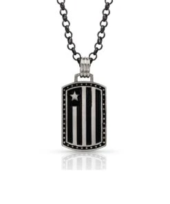 Montana Silversmiths Independence Day Flag Necklace