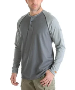 Wrangler Men's Flame Resistant Baseball Henley Shirt