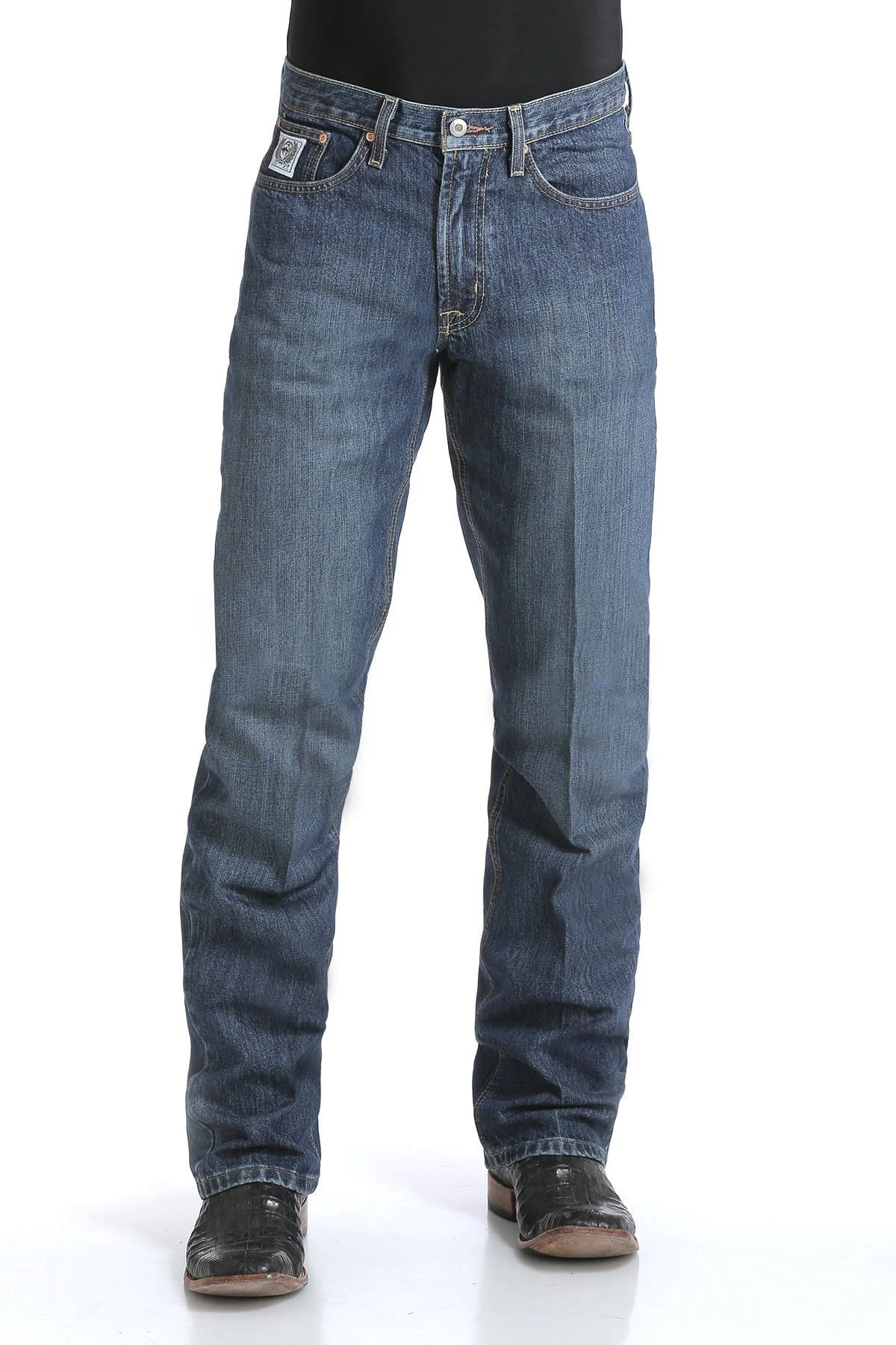Cinch Men's White Label Dark Stonewash Relaxed Fit Jean 3 Cinch Men's White Label Dark Stonewash Relaxed Fit Jean