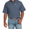 Cinch Men's Arenaflex Geo Print Button Down Shirt Navy -Wrangler Store products mtw1704084